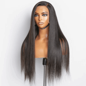 Glueless 3D Cap Pre-bleached Straight 13x4 Transparent Lace Front Wig 150% Density