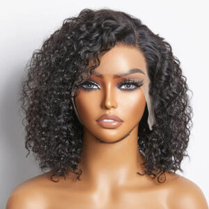 Pre-Plucked 13x4 Curly Lace Front Bob Wig
